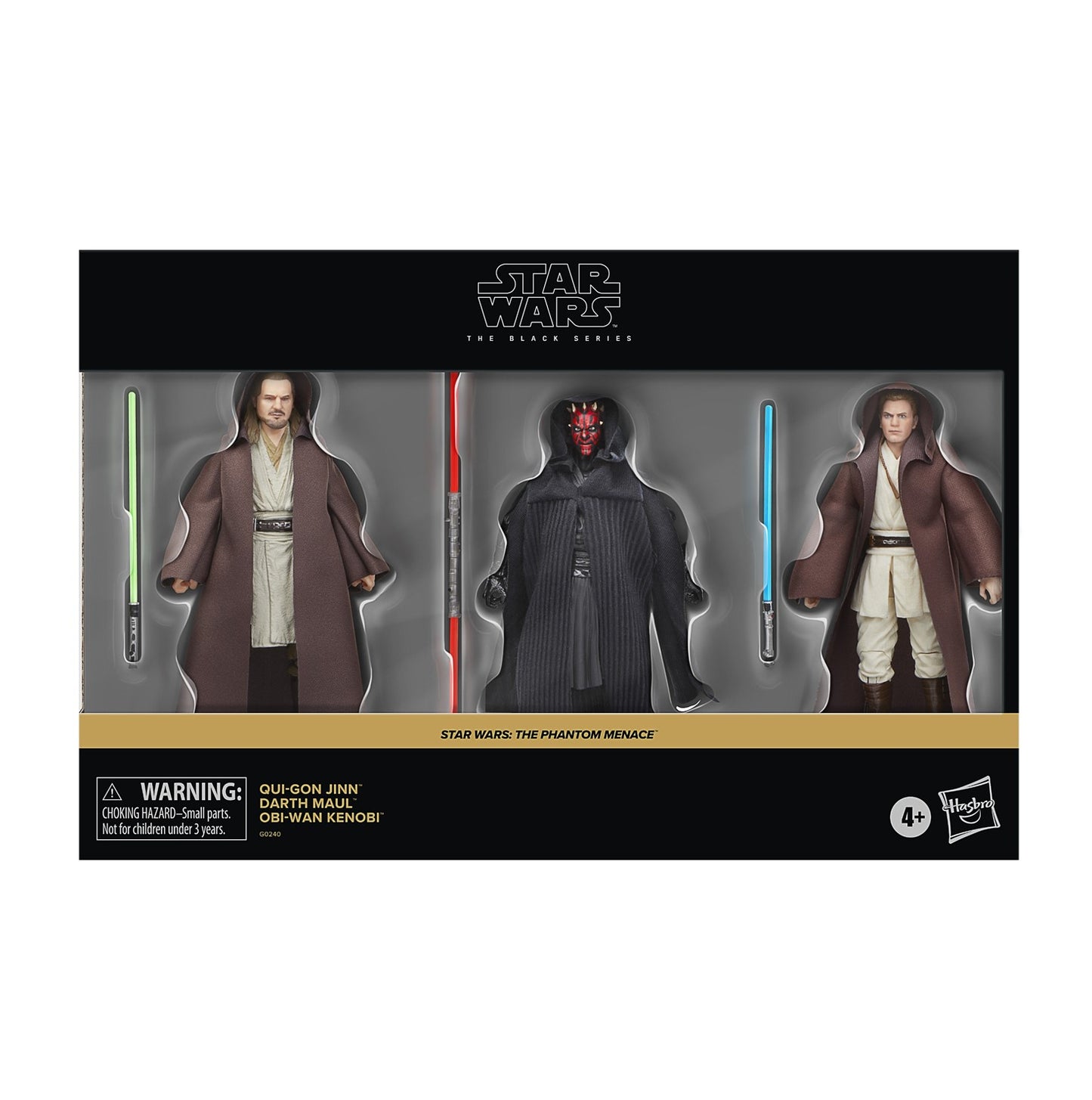 Star Wars The Black Series: Star Wars: The Phantom Menace 3-Pack (Qui-Gon Jinn, Darth Maul, Obi-Wan Kenobi)