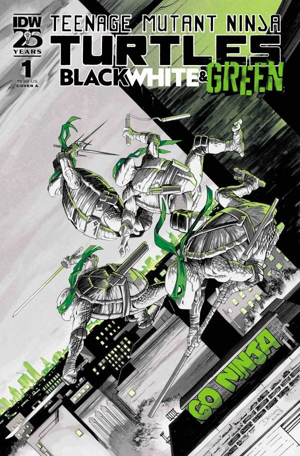 TEENAGE MUTANT NINJA TURTLES: BLACK, WHITE & GREEN (2024) #1